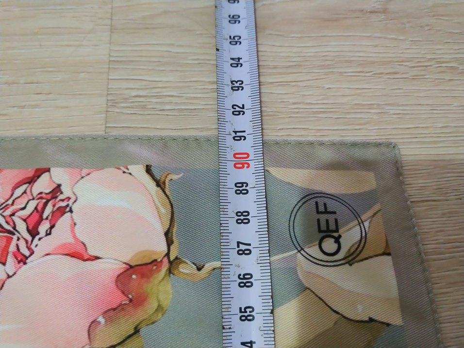 QEF Gri Pileli Vintage Kadın Eşarp - Görsel 3