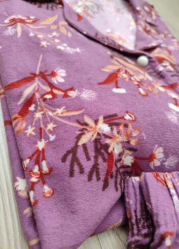 Diğer Süet kumaş uzunkol pijama takımı