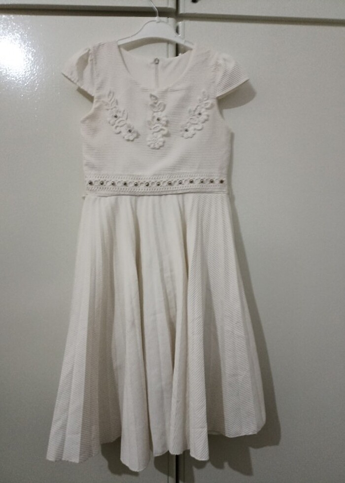 Kız çocuk beyaz elbise - Görsel 2