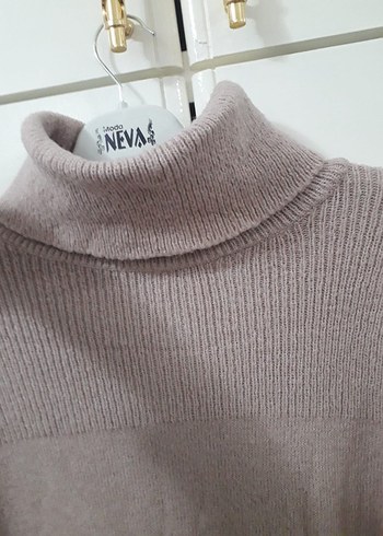 Lcw Boğazlı Midi Triko Kadın Kazak - Görsel 3