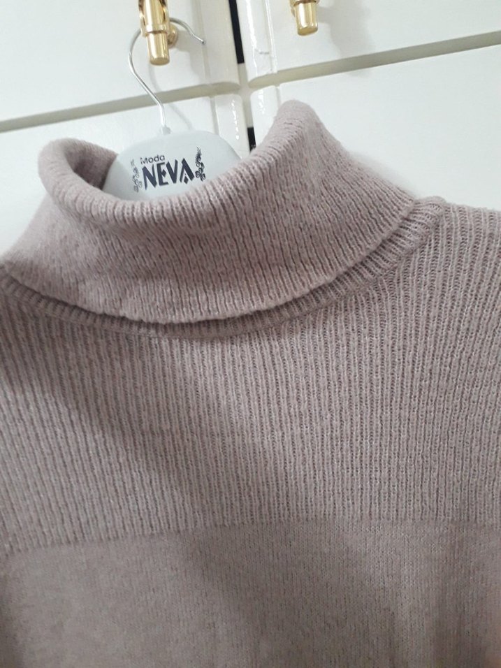 Lcw Boğazlı Midi Triko Kadın Kazak - Görsel 3