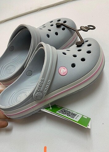 Crocs Gri Pembe Bayan