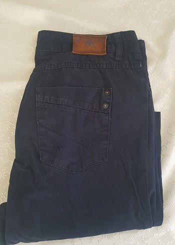 Lacivert Kemerli Erkek Denim Pantolon - Görsel 4