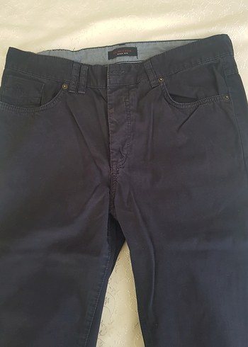 Lacivert Kemerli Erkek Denim Pantolon - Görsel 3