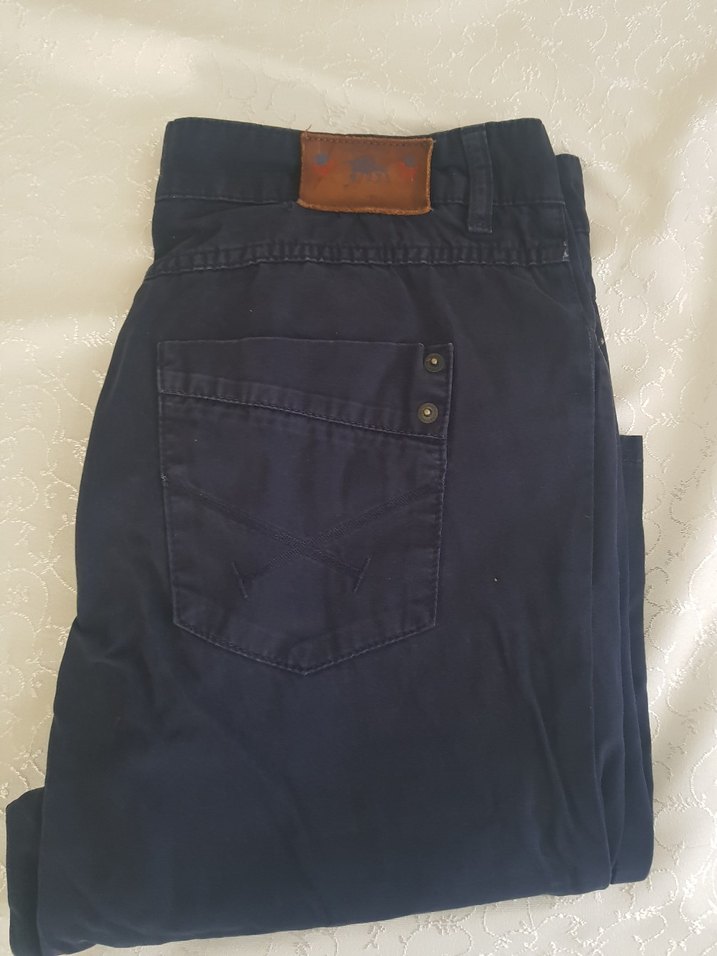Lacivert Kemerli Erkek Denim Pantolon - Görsel 4