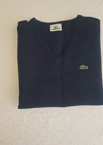 Erkek Lacoste Koyu Mavi Triko Süveter - Görsel 2