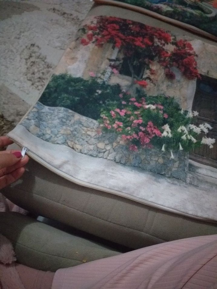 Bohem Tarzda Baskılı Çok Renkli Kırlent Kılıfı - Görsel 2