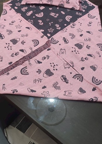 Pembe Baskılı Çocuk Uyku Seti - Görsel 2