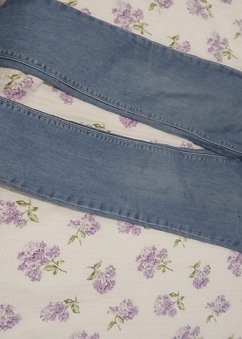 26 Beden Düğmeli, Gri-Mavi, skinnyKadın Kot Pantolon