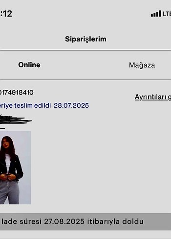 Kadın Siyah Kemerli Biker Deri Ceket - Görsel 2