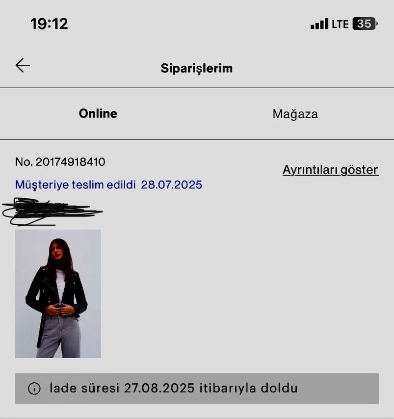 Kadın Siyah Kemerli Biker Deri Ceket - Görsel 2