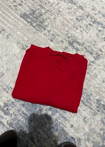 Kadın Kırmızı Salaş Sweatshirt - Görsel 2