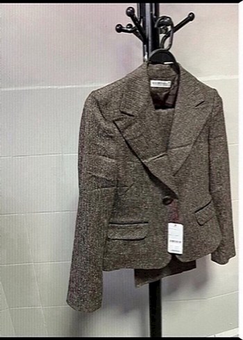 52 Beden kahverengi Renk Kadın ceket pantalon 52 beden sıfırdır