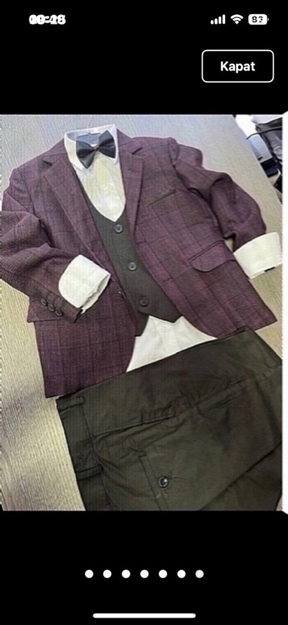 Çocuk takım elbise 6 yaş takım sıfırdır - Görsel 4