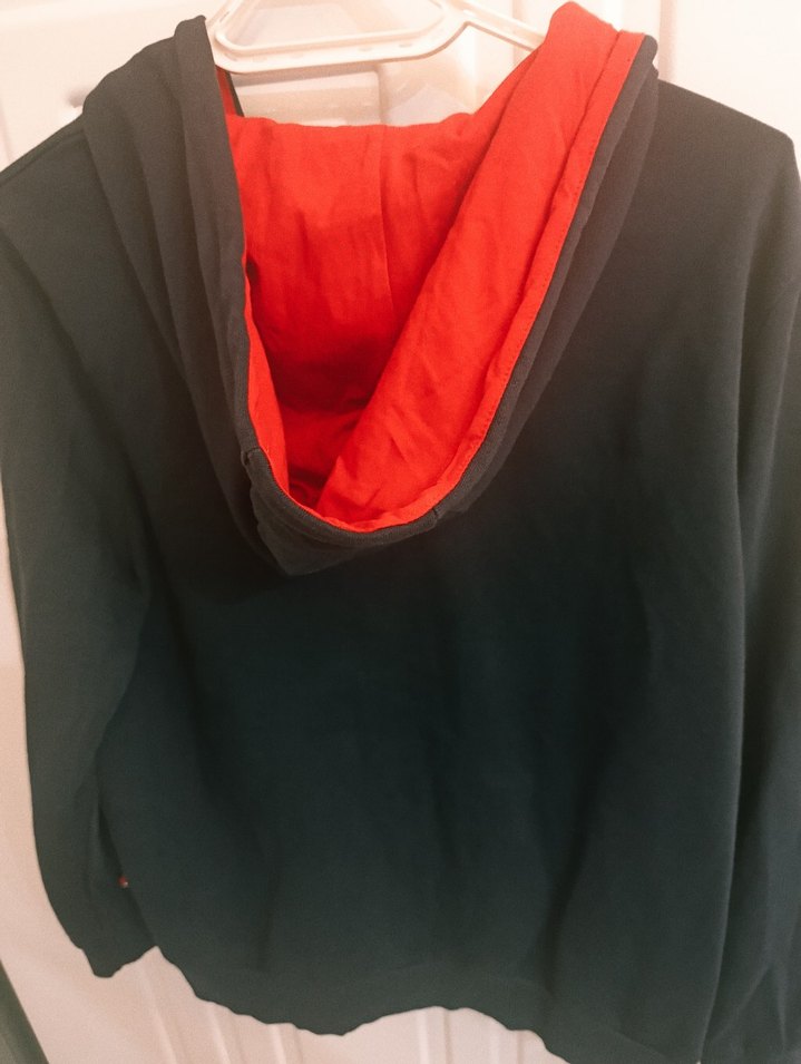 Nakış Detaylı Kapüşonlu Fermuarlı Kalın mont hırka - Görsel 4