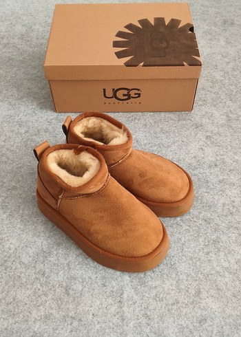 36 Beden UGG Taba Süet Kadın Dolgu Topuk Bot