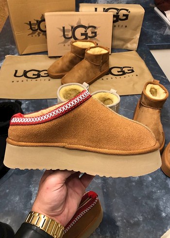 36 Beden UGG Kadın Camel Süet Dolgu Topuk Terlik