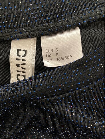 s Beden lacivert Renk H&M Dar Simli Lacivert Elbise