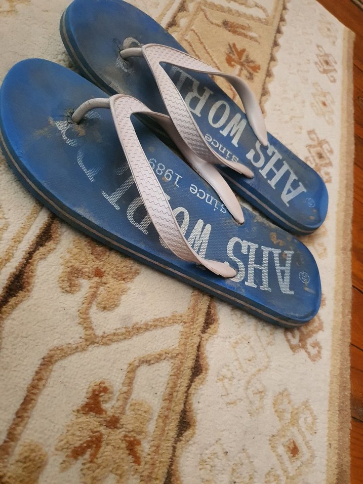 Mavi Bağcıklı Bohem erkek Terlikleri - Görsel 4