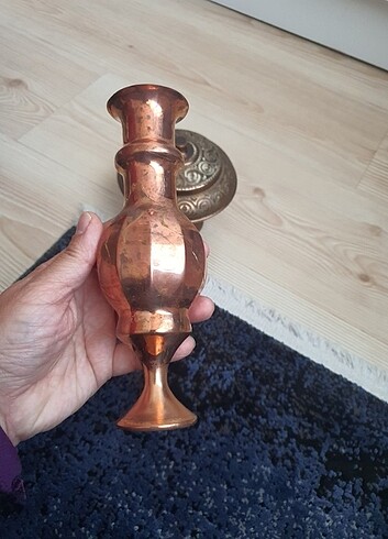 Bakır şamdan ve şekerlik  - Görsel 11