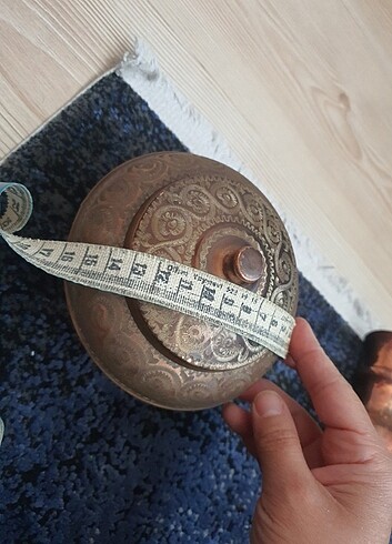 Bakır şamdan ve şekerlik  - Görsel 14