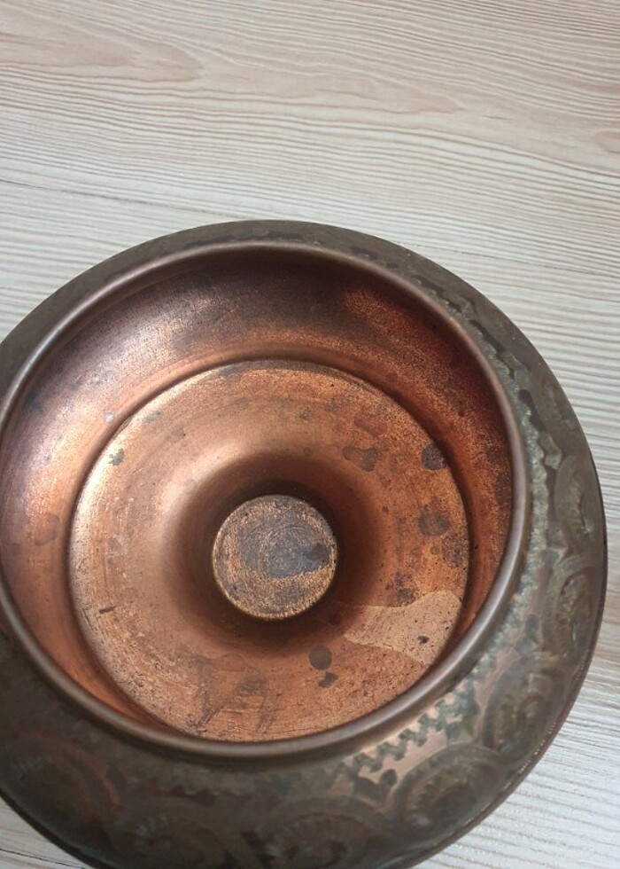 Bakır şamdan ve şekerlik  - Görsel 2