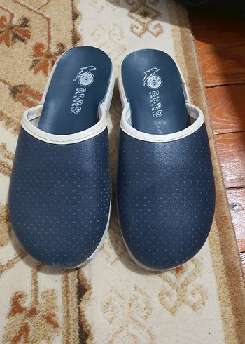 Mavi çocuk Dolgu Topuk Terlikler Velcro 32 numara - Görsel 2