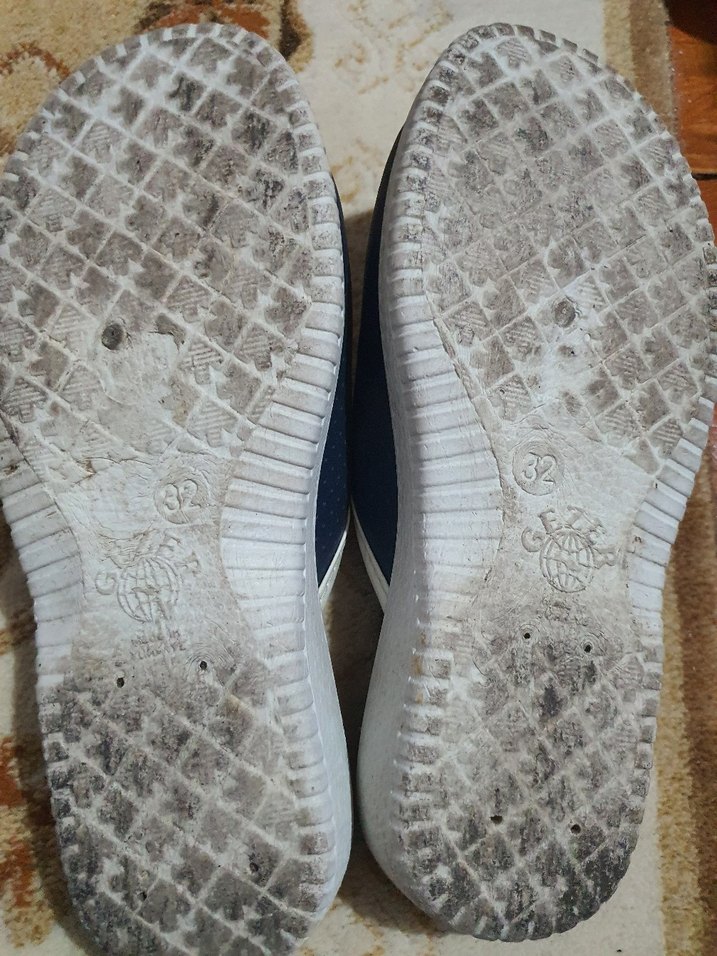 Mavi çocuk Dolgu Topuk Terlikler Velcro 32 numara - Görsel 5