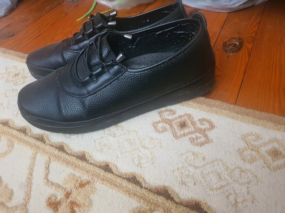 Siyah Tokalı Kadın Günlük Oxford Ayakkabı - Görsel 2