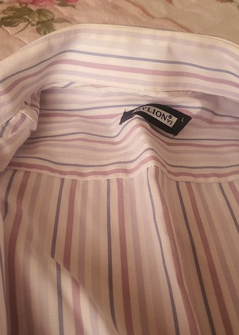 Beyaz Kısa Kollu Pamuklu Erkek Gömlek L beden - Görsel 6