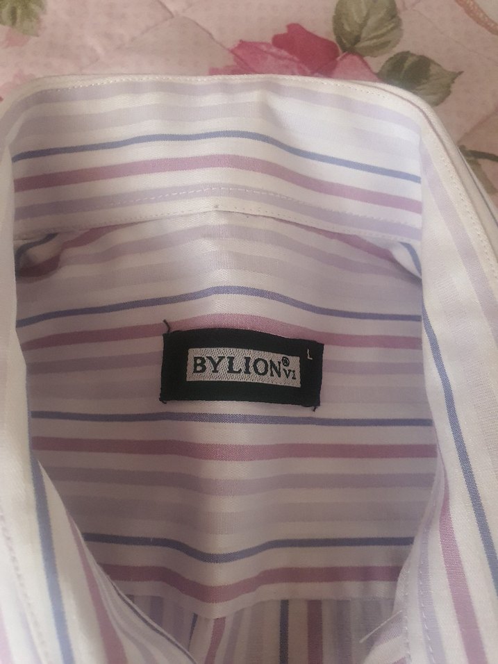 Beyaz Kısa Kollu Pamuklu Erkek Gömlek L beden - Görsel 5