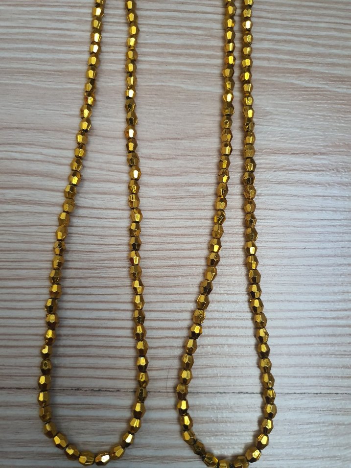 Altın Renkli Boncuklu Kadın Kolye - Görsel 2