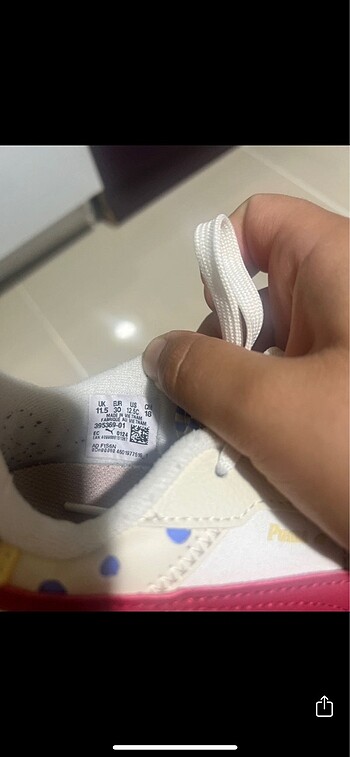 30 Beden beyaz Renk Puma orjinal cocuk ayakkabı