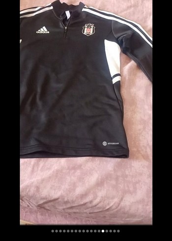 Siyah Adidas Beşiktaş Fermuarlı Sweatshirt - Görsel 4