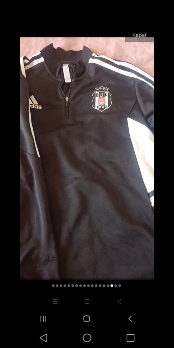 Siyah Adidas Beşiktaş Fermuarlı Sweatshirt - Görsel 5