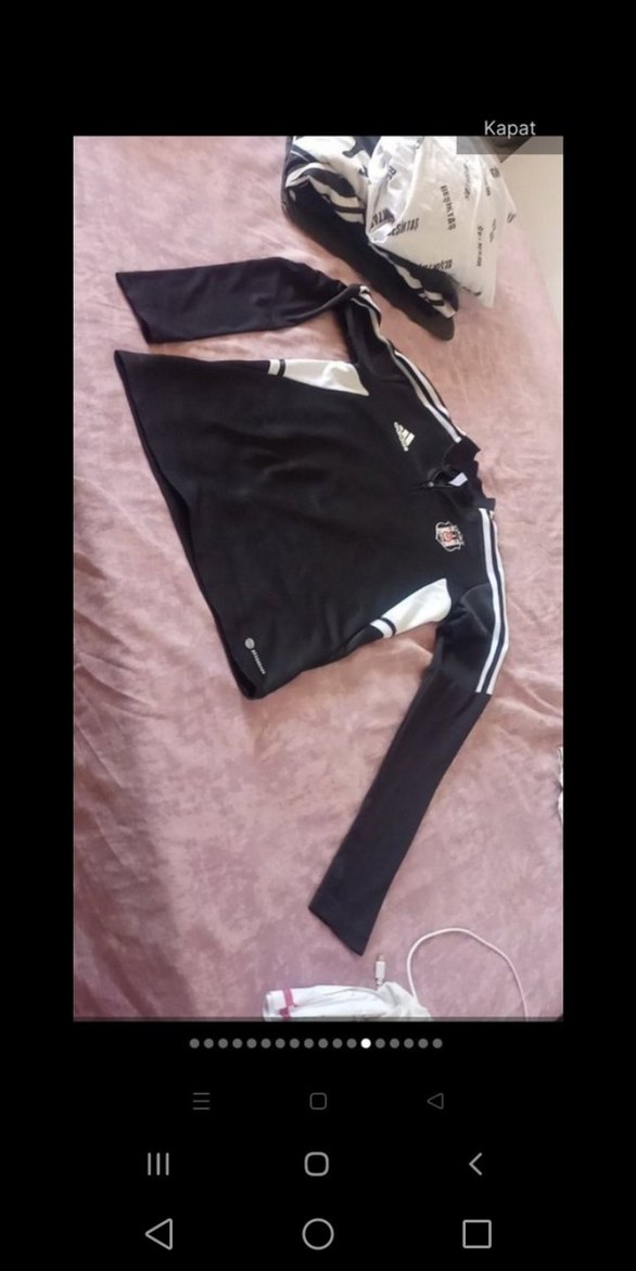 Siyah Adidas Beşiktaş Fermuarlı Sweatshirt - Görsel 3