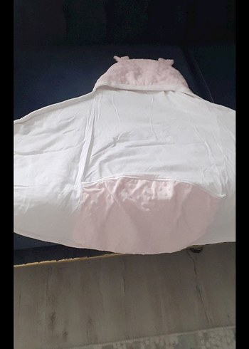 Pembe Kapüşonlu Bebek Battaniyesi - Görsel 8