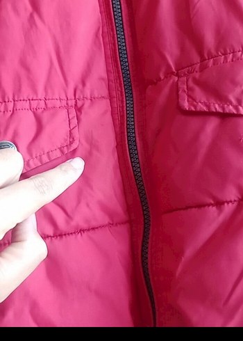 Kırmızı Erkek Çocuk Düğmeli Mont - Görsel 4