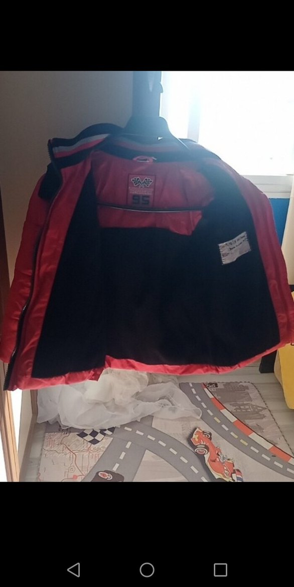 Kırmızı Erkek Çocuk Düğmeli Mont - Görsel 3