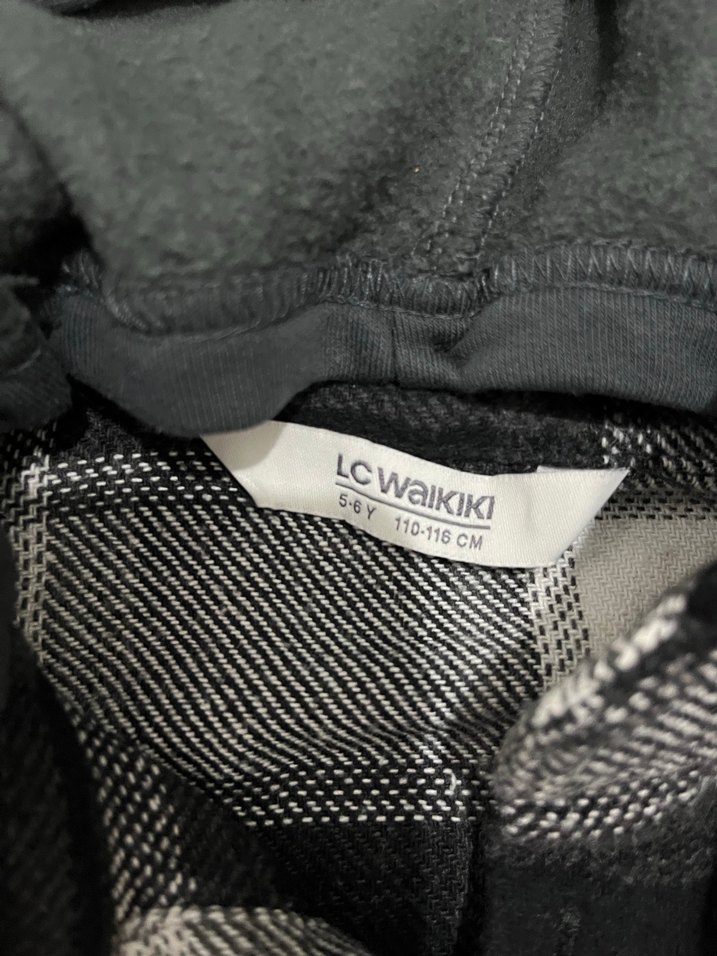 Kapüşonlu Ekose Erkek Çocuk gomlek - Görsel 2