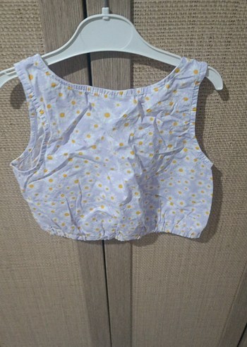 Kız Çocuk Düğmeli Kolsuz Bluz - Görsel 3