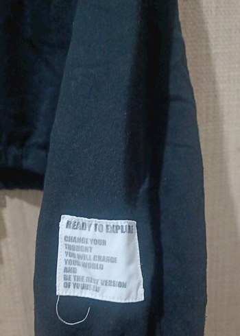 Siyah çocuk Uzun Kollu Sweatshirt - Görsel 3