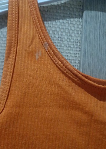 Turuncu Basic Kız Çocuk Crop Atlet - Görsel 2