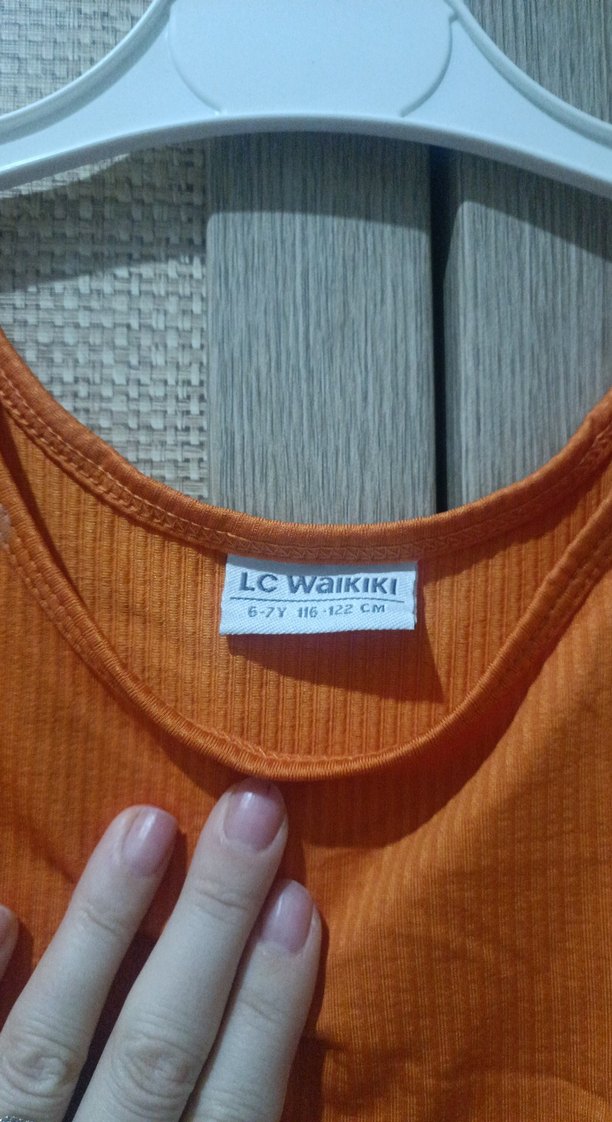 Turuncu Basic Kız Çocuk Crop Atlet - Görsel 3