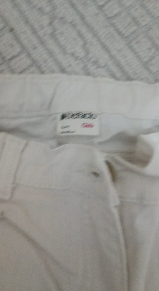 Beyaz Kemerli kız çocuk Keten Pantolon - Görsel 2