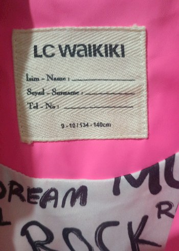 Pembe Kız Çocuk Kapüşonlu Fermuarlı Yağmurluk - Görsel 2