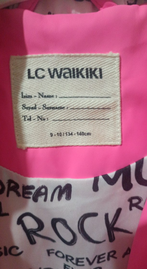 Pembe Kız Çocuk Kapüşonlu Fermuarlı Yağmurluk - Görsel 2