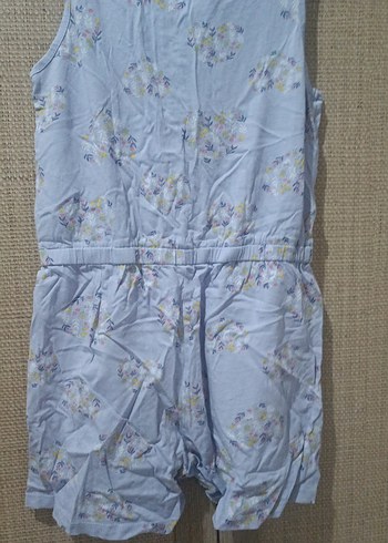 Kızlar İçin Gri Kolsuz Bohem Keten Tulum - Görsel 3