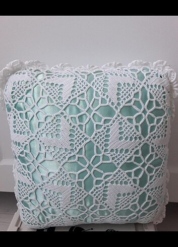 El emeği dantel kirlent 4 adet - Görsel 2
