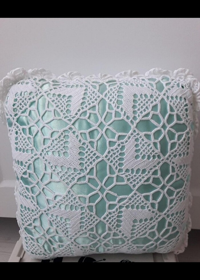 El emeği dantel kirlent 4 adet - Görsel 2